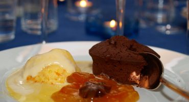 Image: Sjokoladefondant med appelsinis og karamelliserte kumqats