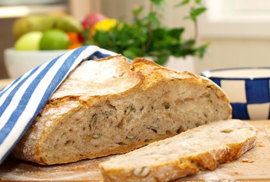 Image: Eltefritt halvgrovt brød med gresskarkjerner