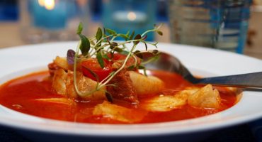 Image: Tomatsuppe med torsk og chorizo