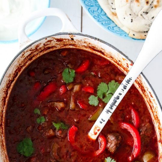 Image: Currygryte med oksekjøtt og paprika