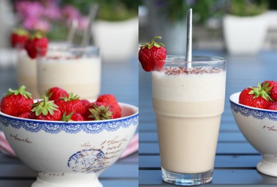 Image: Iskaffe latte og jordbær