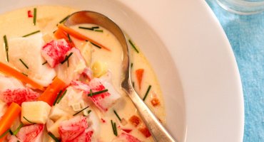 Image: Fiskesuppe med torsk, chili og ingefær