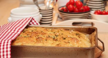 Image: Focaccia med urteolje og maldonsalt