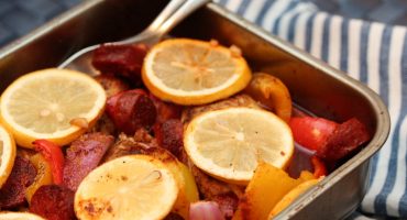 Image: Kyllingform med chorizo, paprika og sitron
