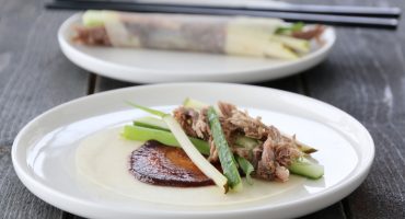 Image: CRISPY DUCK MED PANNEKAKER OG HOISINSAUS