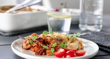 Image: VEGETARLASAGNE MED LINSER OG CHEDDAR