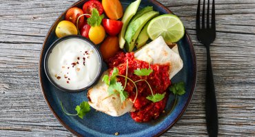 Image: GRATINERTE BURRITOS MED TOMATSALSA