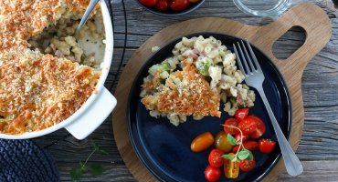 Image: MAC’N CHEESE MED SKINKE OG BROKKOLI