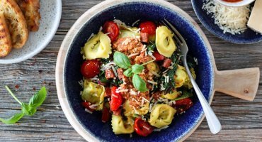 Image: TORTELLONI MED CHORIZO OG PAPRIKAPESTO