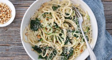 Image: SPAGETTI MED SQUASH OG SPINAT